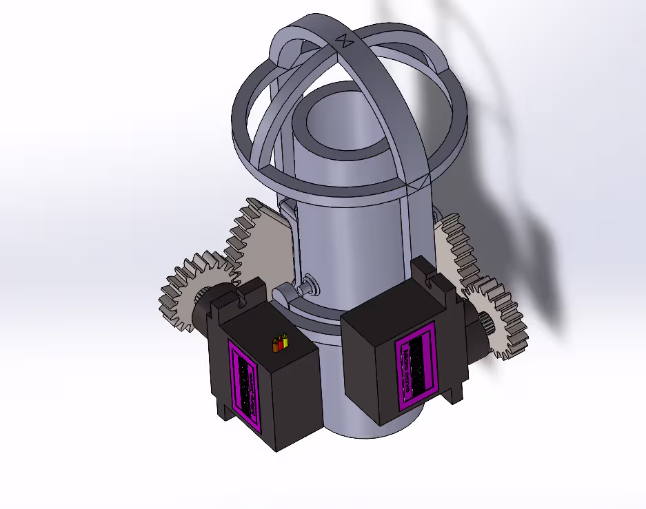 Alternative CAD design of the gimbal system